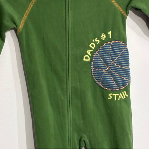 Carter's | Boys 18M Soft Fleece Green Dinosaur  Pjs Footie Winter Pajamas - Picture 5 of 13